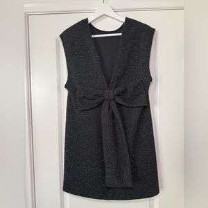 H&M Glittering Black Low Back Mini Dress
